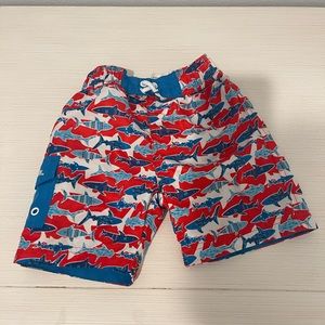 Toddler boys shark swim shorts bathing suit 2T